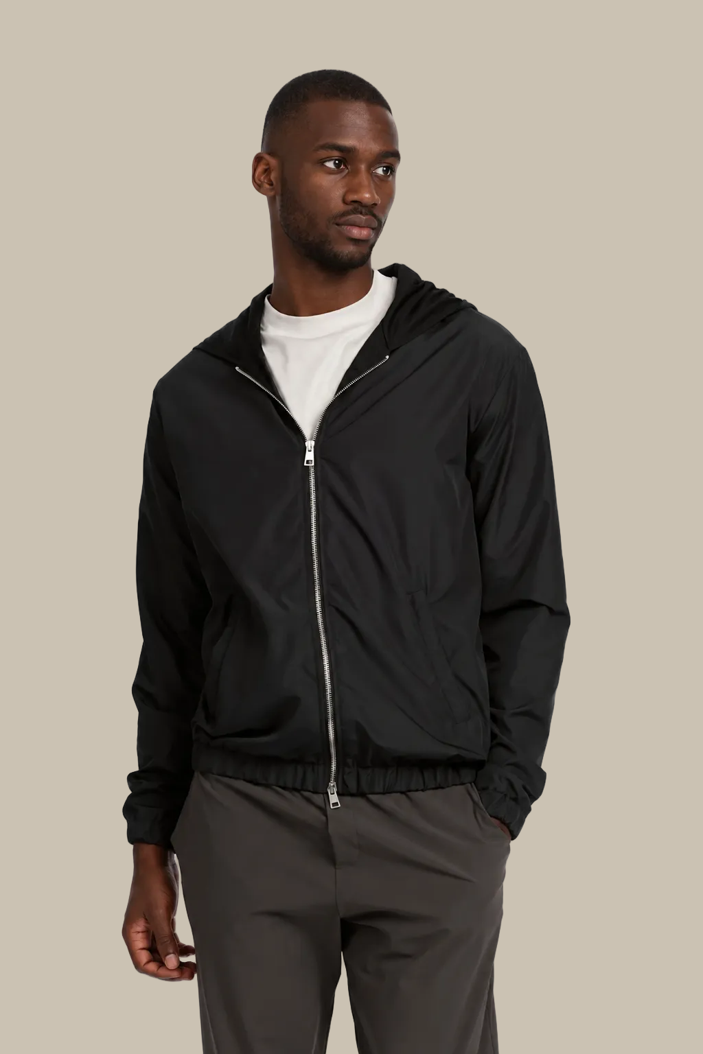 Hooded Blend Jacket |black
