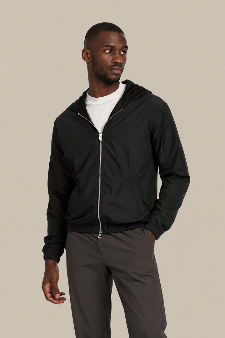 Hooded Blend Jacket |black