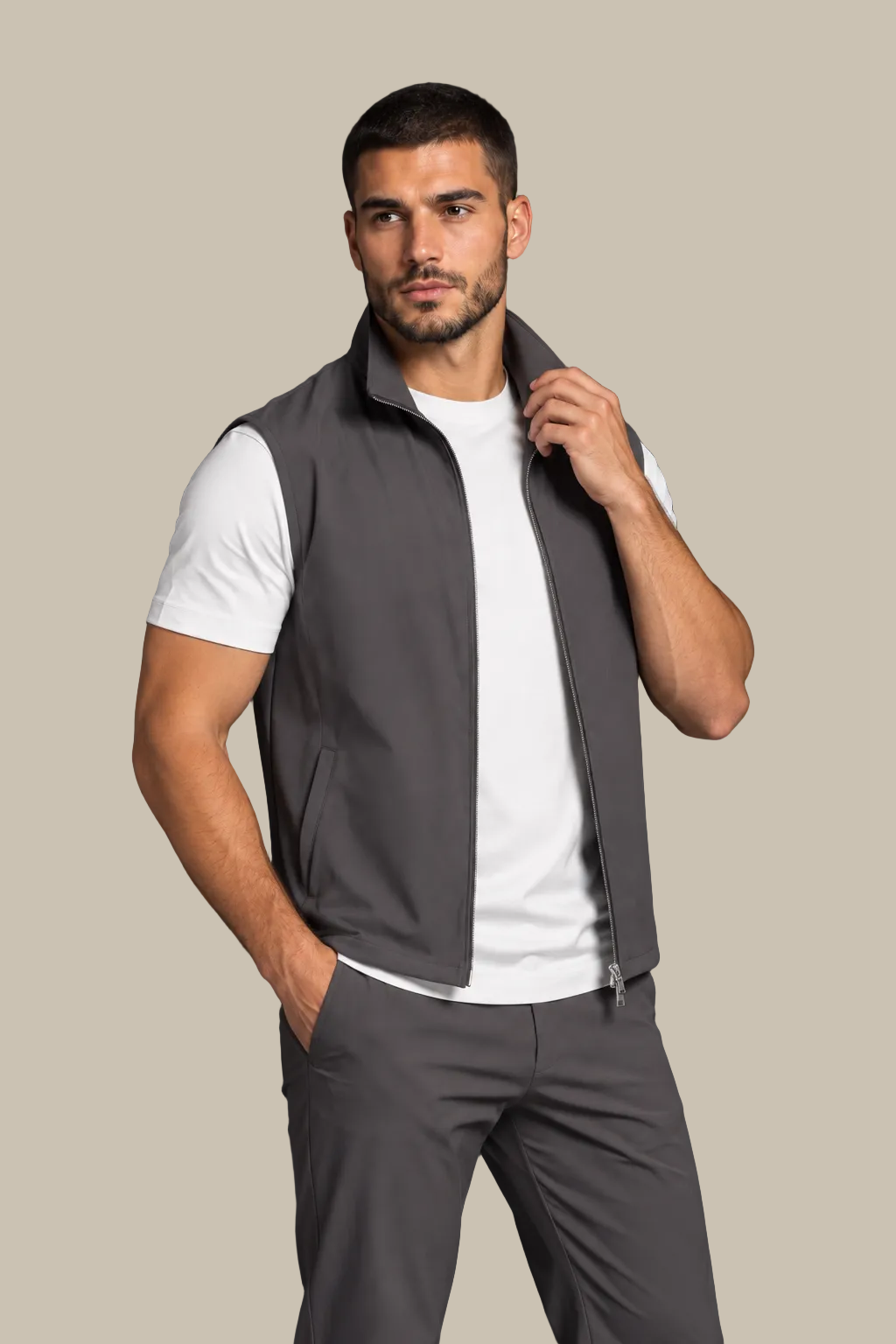 TECH GILET | slate grey
